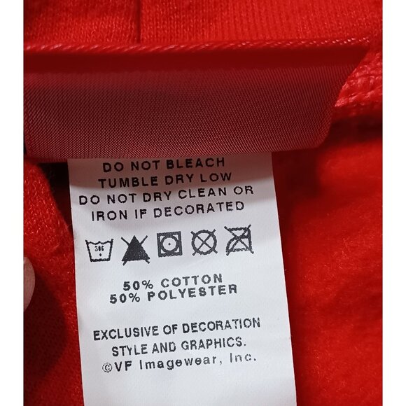 Atlanta Falcons Official NFL Red Hoodie Sweatshirt Large Cotton/Polyester Blend - Picture 4 of 8